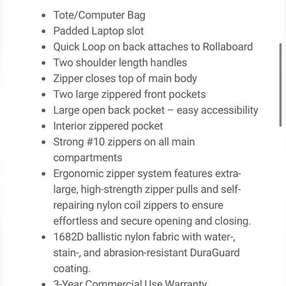 Travel pro flight crew tote bag NWT - Picture 6 of 6